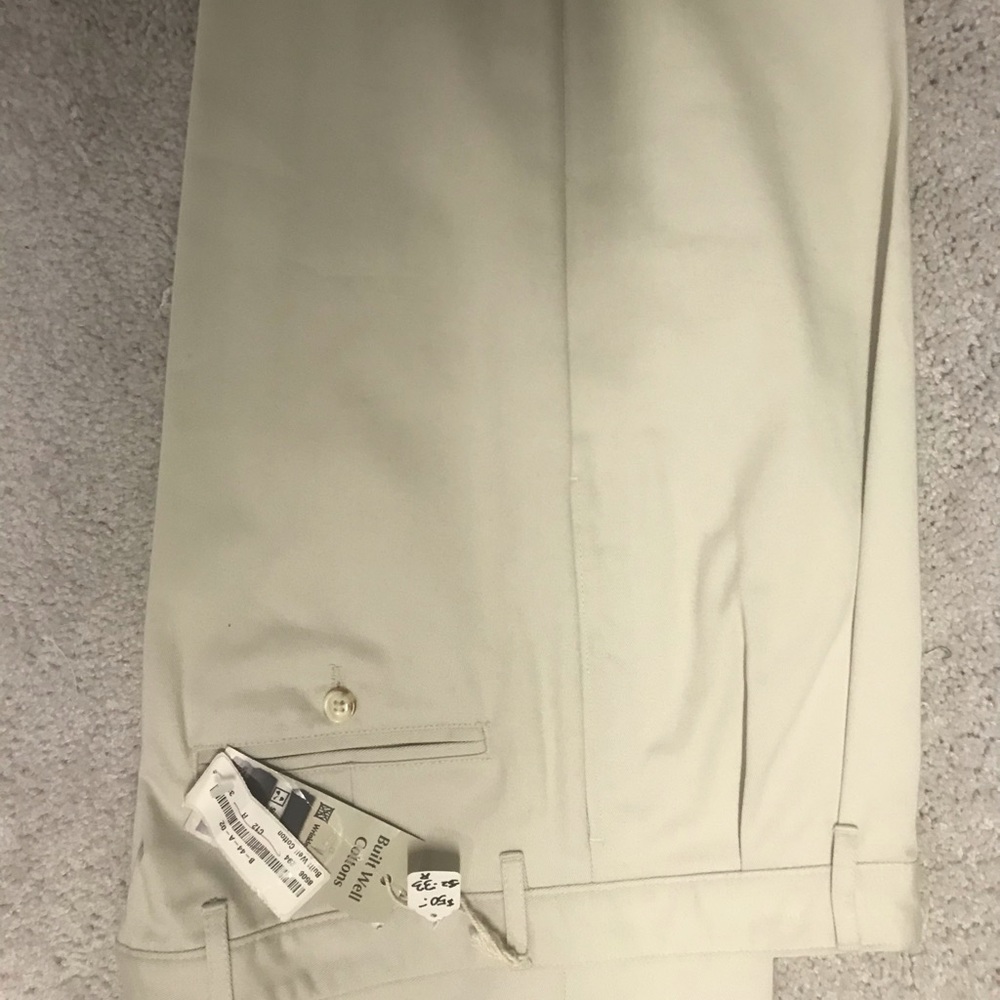 Corbin cotton pleated dress pants